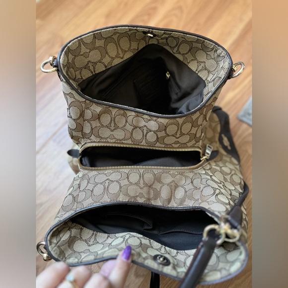 Coach signature brown jacquard bag - Picture 7 of 12